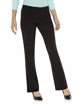 Candie's Audrey Fit Dress Boot Cut Pants Black Low Rise  Size 7